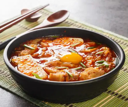 Click Here To Enlarge This Photo Of Sundubu Jjigae (Korean Spicy Soft Tofu Stew) 