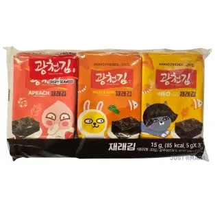 Kwang Cheon Kim Friends Dosirak Seaweed (3x5g), 15g