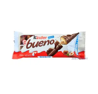 Kinder Bueno Milk Chocolate Hazelnut Snack Bar, 43g