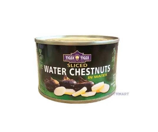 Click Here To Enlarge This Photo Of Tiger Tiger Sliced Water Chestnuts in Water, 227g