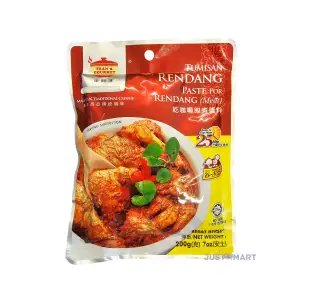 Tean's Gourmet Malaysian Tumisan Rendang Dry Curry Paste for Meat, 200g