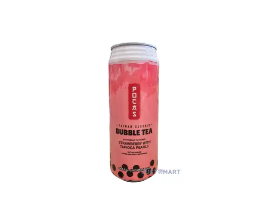 Click Here To Enlarge This Photo Of Pocas Bubble Tea Can Strawberry, 490ml
