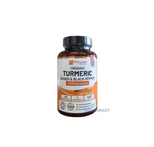 Prowise Healthcare Organic Turmeric Ginger & Black Pepper (120 Vegan Capsules), 100g