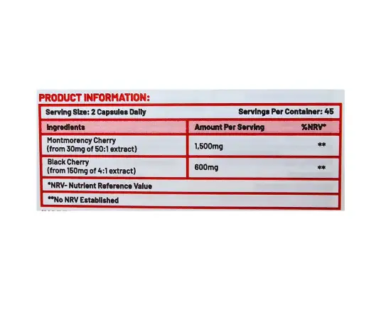 Click Here To Enlarge This Photo Of Prowise Healthcare Cherry Max+(90 Vegan Capsules)