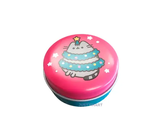 Click Here To Enlarge This Photo Of Pusheen the Cat Christmas 2023 Lip Balm in a Tin - Chocolate