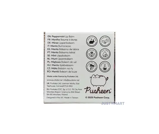 Click Here To Enlarge This Photo Of Pusheen the Cat Christmas 2023 Lip Balm in a Tin - Peppermint