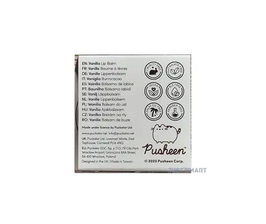 Click Here To Enlarge This Photo Of Pusheen the Cat Christmas 2023 Lip Balm in a Tin - Vanilla
