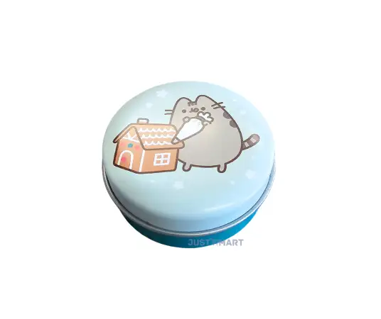 Click Here To Enlarge This Photo Of Pusheen the Cat Christmas 2023 Lip Balm in a Tin - Vanilla