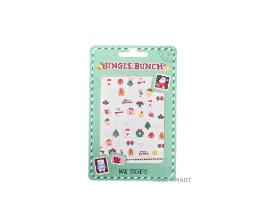 Click Here To Enlarge This Photo Of Jingle Bunch Christmas Self Adhesive Nail Stickers