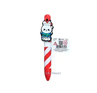 Christmas Adoramals Multi Colour Pen with Charm  (6 Colours) - Rabbit