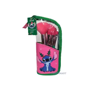 Mad Beauty Disney Stitchmas Cosmetic Brush & Bag Set