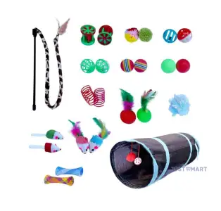 Cat Tunnel with 24pcs Cat Toys