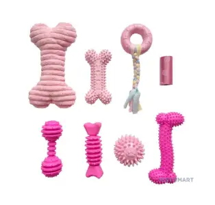 8 pcs Puppy Toy Set (Pink)