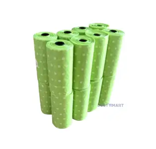 Printed Dog Poop Bags Set (240pcs) - Green
