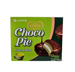 Lotte Choco Pie (Green Tea), 336g (12 x 28g)