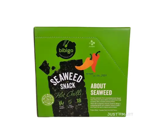 Click Here To Enlarge This Photo Of CJ Bibigo Seaweed Snack (Hot Chilli), 24g (6 x 4g)