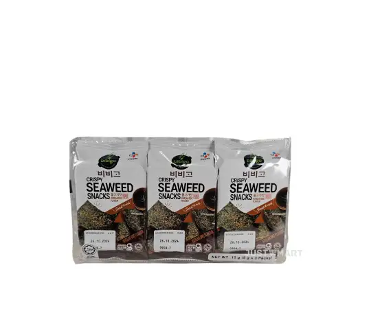Click Here To Enlarge This Photo Of CJ Bibigo Crispy seaweed In Tray (Bulgogi Flavour), 15g (3 x 5g)