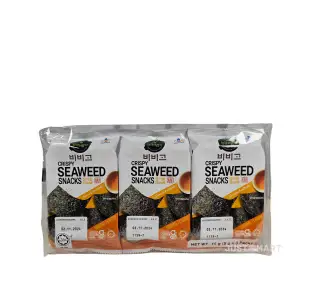 CJ Bibigo Crispy Seaweed In Tray (Sesame Flavour), 15g (3 x 5g)