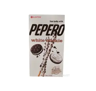 Lotte Pepero White Cookie Chocolate and Biscuits Sticks, 32g