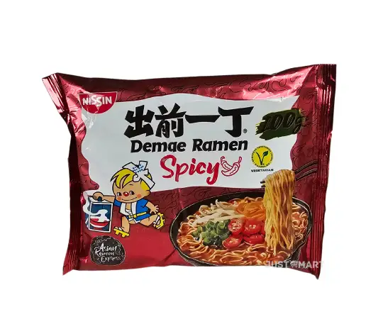 Click Here To Enlarge This Photo Of Nissin Demae Ramen Spicy Flavour Noodle Soup, 100g