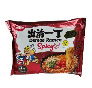 Nissin Demae Ramen Spicy Flavour Noodle Soup, 100g