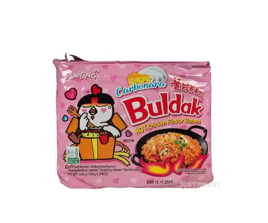 Click Here To Enlarge This Photo Of Samyang Carbo Hot Chicken Flavour Ramen - HALAL, 650g (5 x 130g)