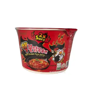 Samyang 2xSpicy Hot Chicken Big Bowl Ramen Noodles - HALAL, 105g