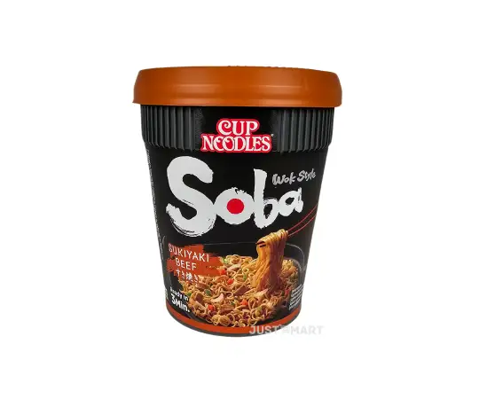 Click Here To Enlarge This Photo Of Nissin Soba Sukiyaki Beef Cup Noodle, 89g