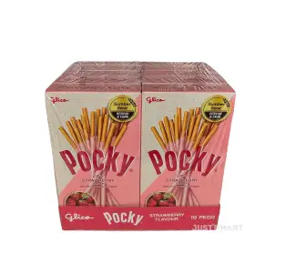 Glico Pocky Sticks Strawberry Flavour, 10 x 45g