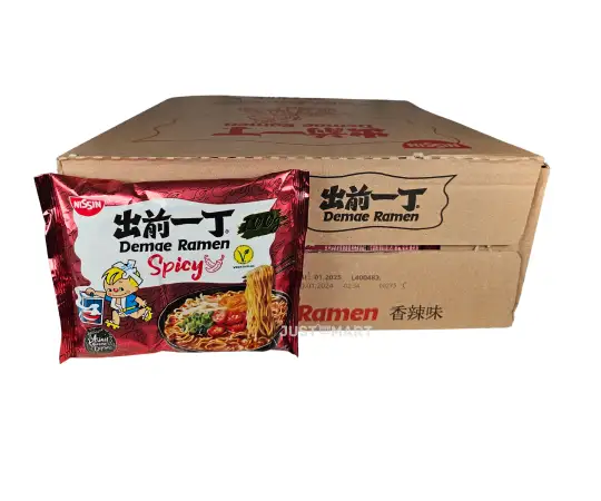 Click Here To Enlarge This Photo Of Nissin Demae Ramen Spicy Flavour Noodle Soup, 30 x 100g