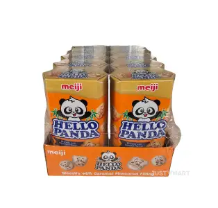 Hello Panda Caramel Filled Biscuits, 10 x 50g