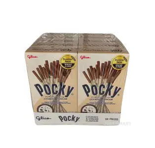 Glico Pocky Sticks Cookies & Cream Flavour, 10 x 40g