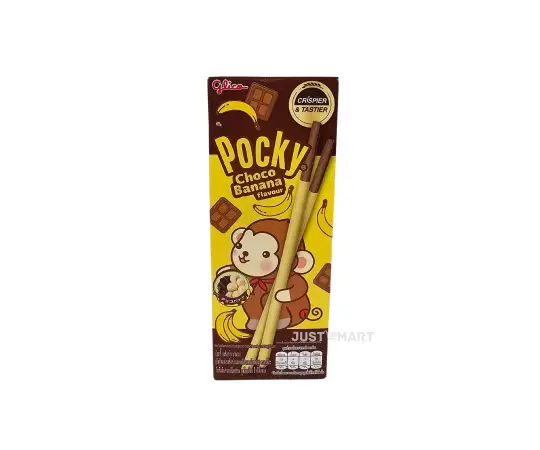 Click Here To Enlarge This Photo Of Glico Pocky Sticks Choco Banana Flavour, 25g