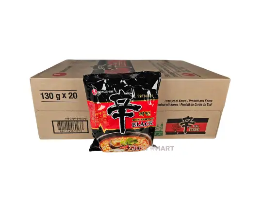 Click Here To Enlarge This Photo Of Nongshim Shin Ramyun Black Noodles - HALAL, 20 x 130g