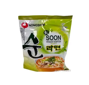Nongshim Soon Veggie Ramyun Noodles - HALAL, 112g