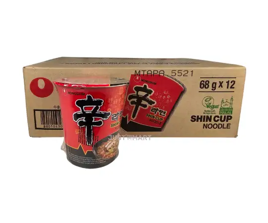 Click Here To Enlarge This Photo Of Nongshim Shin Ramyun Cup Noodles, 12 x 68g