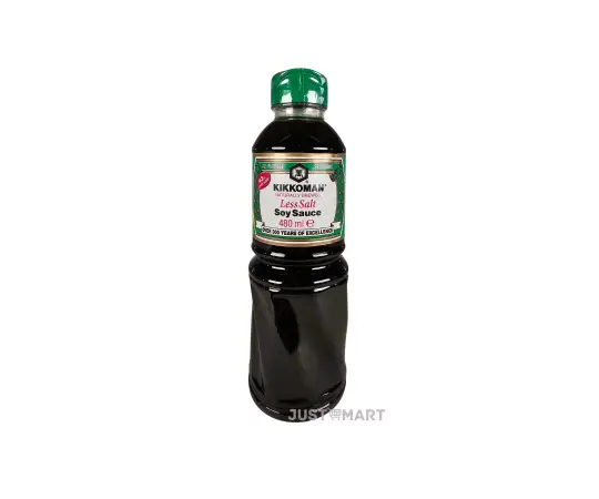 Click Here To Enlarge This Photo Of Kikkoman Soy Sauce (Less Salt), 480ml