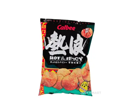 Click Here To Enlarge This Photo Of Calbee Potato Crisps - Hot & Spicy Flavour, 105g