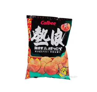 Calbee Potato Crisps - Hot & Spicy Flavour, 105g