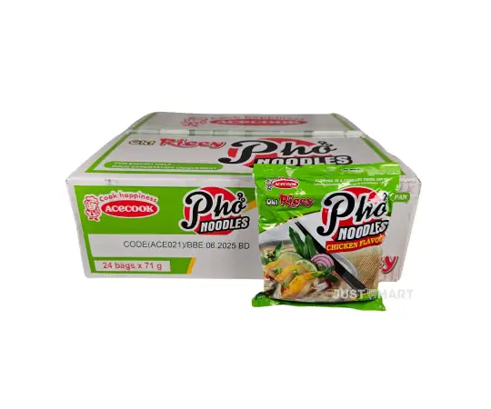 Click Here To Enlarge This Photo Of Acecook Oh! Ricey Rice Pho Noodles Chicken Flavour, 24 x 71g