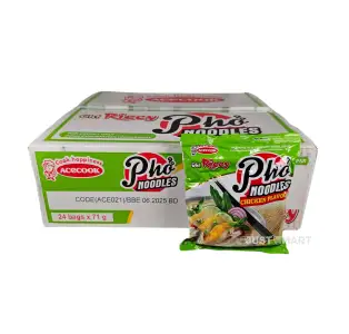 Acecook Oh! Ricey Rice Pho Noodles Chicken Flavour, 24 x 71g