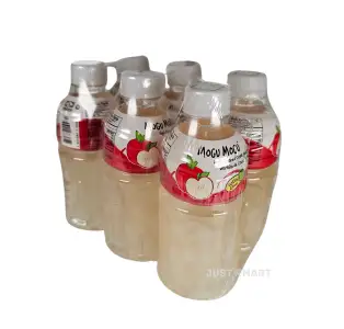 Mogu Mogu Nata De Coco Drink Apple Flavour, 6 x 320ml