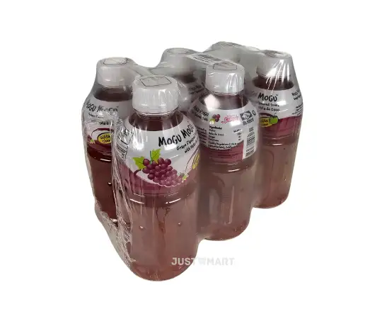 Click Here To Enlarge This Photo Of Mogu Mogu Nata De Coco Drink Grape Flavour, 6 x 320ml