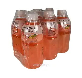 Mogu Mogu Nata De Coco Drink Peach Flavour, 6 x 320ml
