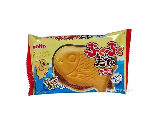 Click Here To Enlarge This Photo Of Meito Puku Puku Tai Choco Monaka (Fish Shape Choco), 16.5g