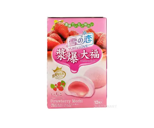 Click Here To Enlarge This Photo Of Yuki & Love Strawberry Flavoured Mochi, 180g