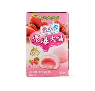 Yuki & Love Strawberry Flavoured Mochi, 180g