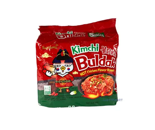 Click Here To Enlarge This Photo Of Samyang Kimchi Hot Chicken Flavour Ramen - HALAL, 675g (5 x 135g)