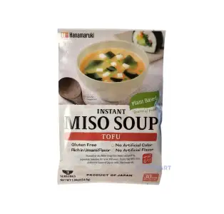 Hanamaruki Vegan Instant Miso Soup Tofu, 54.9g (3 Servings)