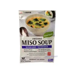 Hanamaruki Vegan Instant Miso Soup Wakame, 54.9g (3 Servings)